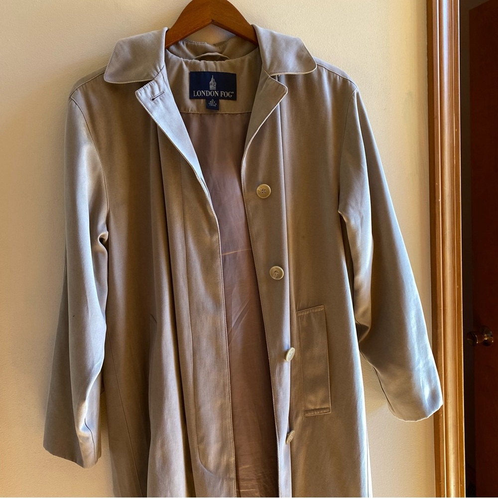London Fog faux suede trench coat - Picture 2 of 3